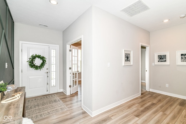8263 Bryce Blvd, Pendleton, IN 46064 - entrance foyer featuring light wood finished floors, baseboards, and recessed lighting