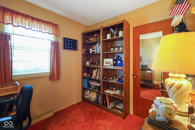 623 Circle Ct, Whiteland, IN 46184 - carpeted office featuring baseboards