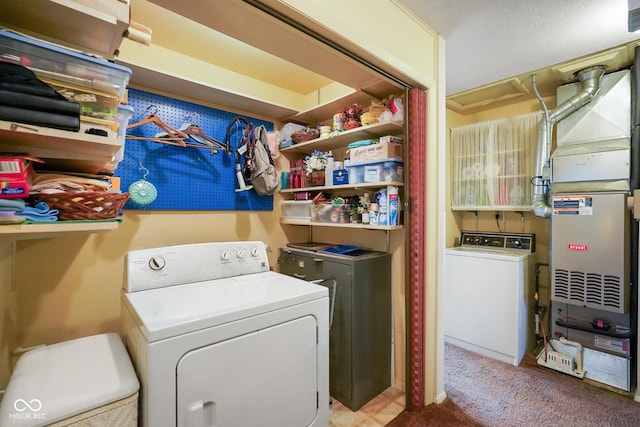 623 Circle Ct, Whiteland, IN 46184 - laundry room featuring washer and clothes dryer and carpet flooring
