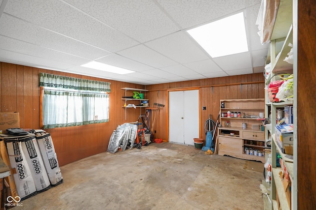 623 Circle Ct, Whiteland, IN 46184 - garage with wooden walls