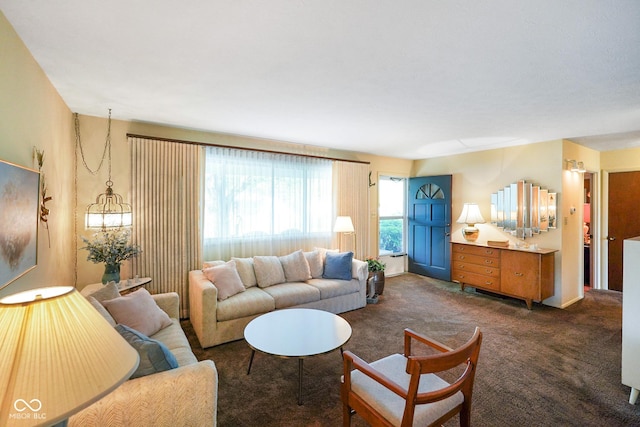 623 Circle Ct, Whiteland, IN 46184 - living room with dark carpet