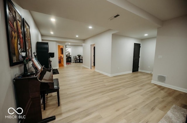 5686 Ellie Ct, Noblesville, IN 46062 - living area with light wood-style floors, recessed lighting, and baseboards