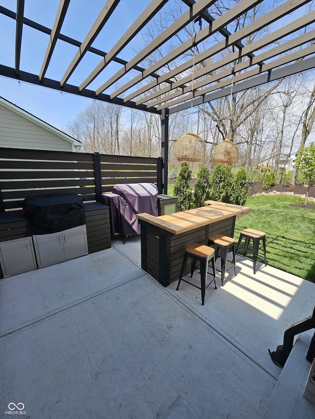 5686 Ellie Ct, Noblesville, IN 46062 - view of patio with a pergola and a grill