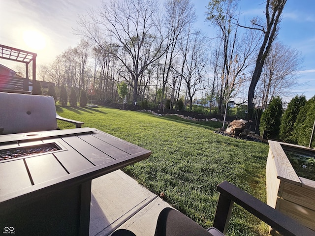 5686 Ellie Ct, Noblesville, IN 46062 - view of grassy yard with an outdoor fire pit