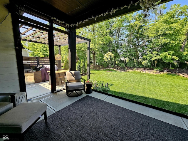 5686 Ellie Ct, Noblesville, IN 46062 - sunroom with view of wooded area