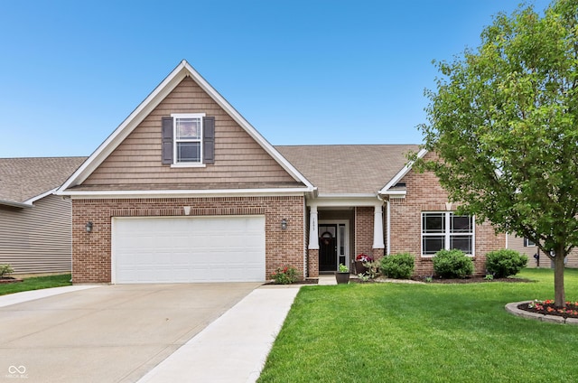 1893 Devonshire Ave, Avon, IN 46123 - craftsman-style house featuring concrete driveway, a front yard, and brick siding