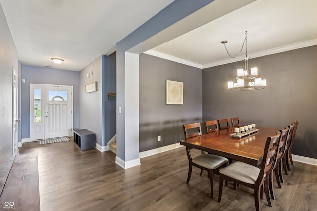 1893 Devonshire Ave, Avon, IN 46123 - dining room featuring a chandelier, wood finished floors, and baseboards