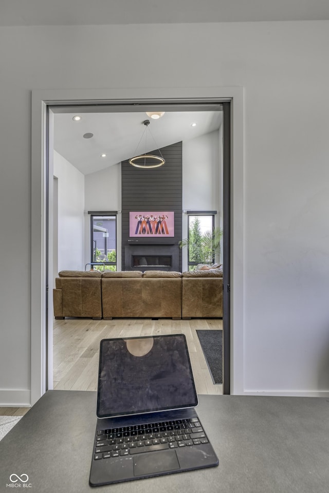 8695 Morgan Dr, Fishers, IN 46038 - detailed view of recessed lighting and a large fireplace