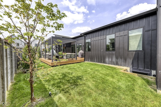8695 Morgan Dr, Fishers, IN 46038 - fenced backyard with a deck