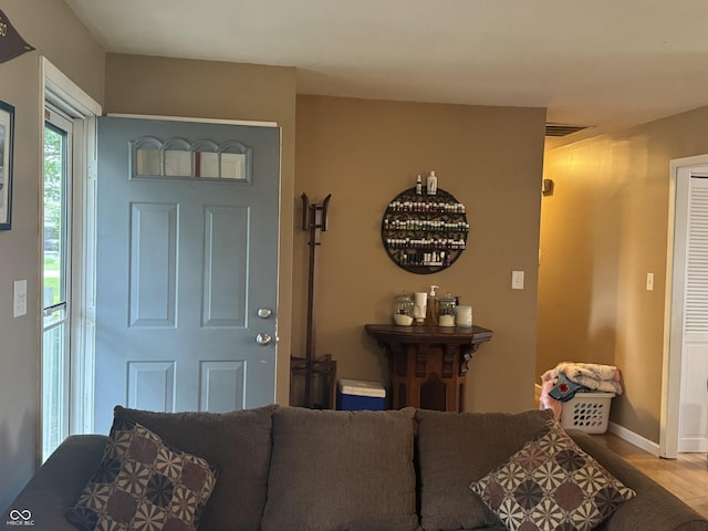 800 N Walnut Hls, Crawfordsville, IN 47933 - living area with wood finished floors and baseboards