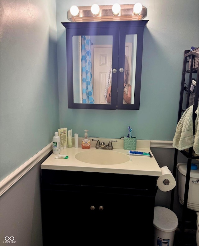 800 N Walnut Hls, Crawfordsville, IN 47933 - bathroom with vanity and toilet