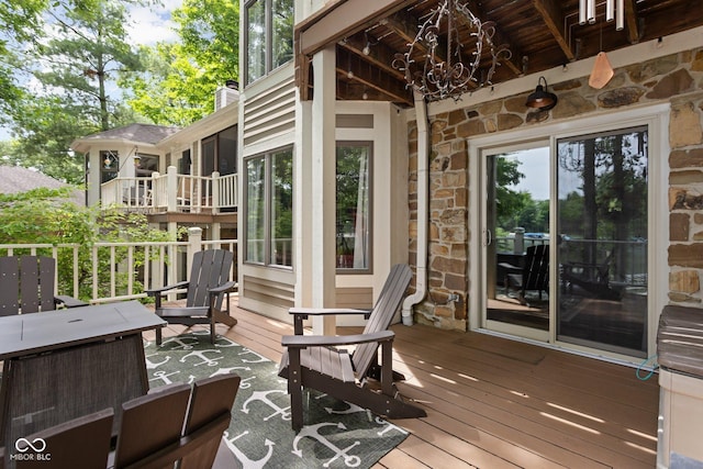 8133 Lower Bay Ln, Indianapolis, IN 46236 - view of wooden terrace