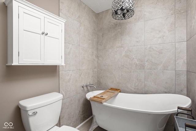 8133 Lower Bay Ln, Indianapolis, IN 46236 - full bath with a freestanding tub and tile walls