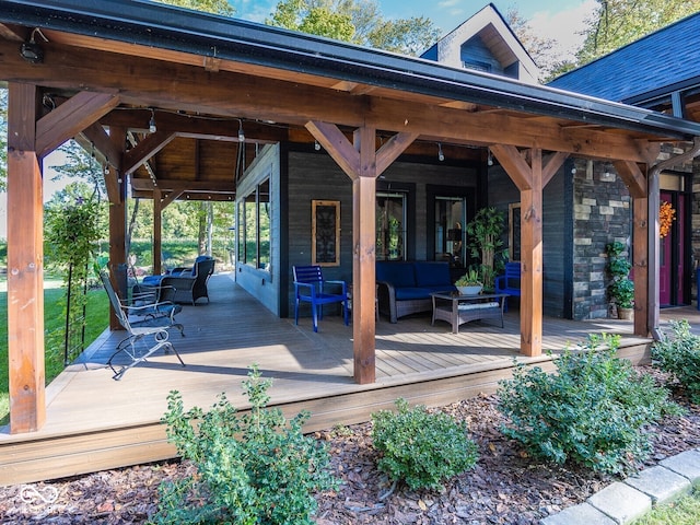 2004 Layton Rd, Anderson, IN 46011 - view of patio / terrace with an outdoor living space and a deck