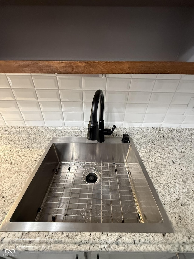 7492 Country Brook Dr, Indianapolis, IN 46260 - kitchen view of a sink and tasteful backsplash