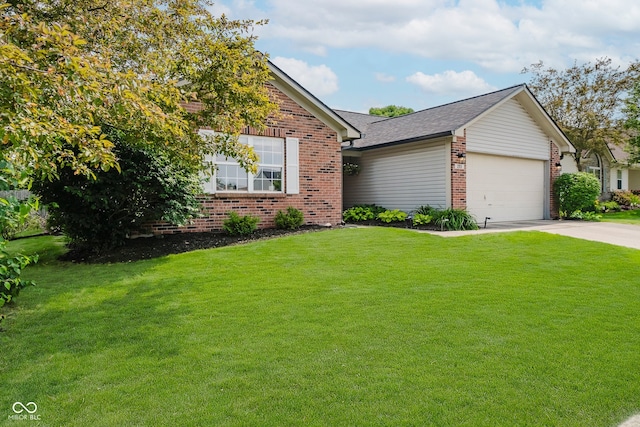 293 E Quail Wood Ln, Westfield, IN 46074 - view of front of property with brick siding, a garage, and a front yard