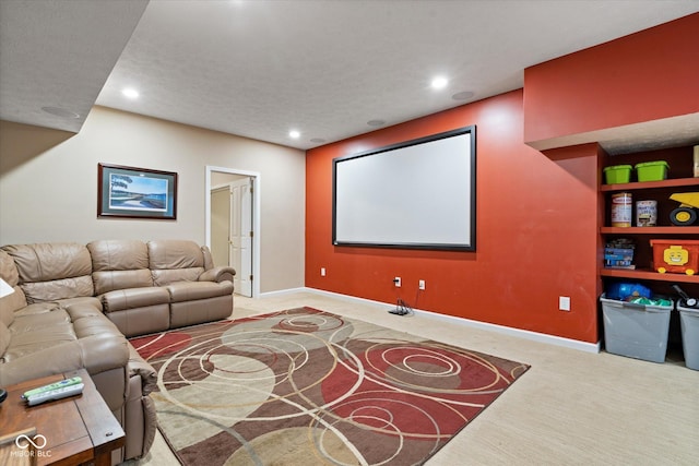 15515 Alameda Pl, Westfield, IN 46074 - carpeted home theater featuring recessed lighting and baseboards