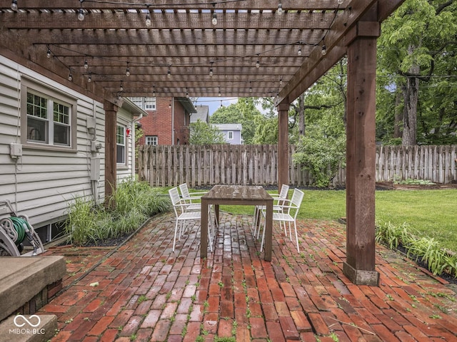 4455 Central Ave, Indianapolis, IN 46205 - view of patio featuring outdoor dining space and a pergola