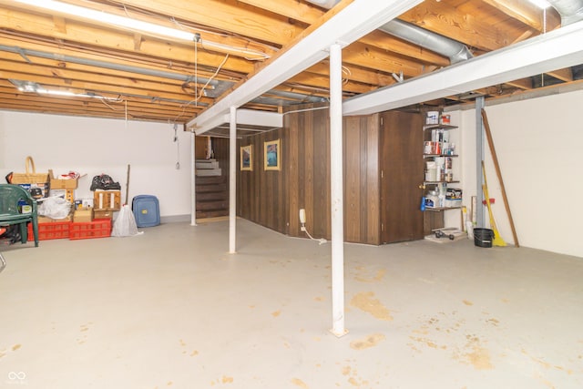 12014 Briar Way Center Dr, Indianapolis, IN 46126 - unfinished below grade area featuring stairs