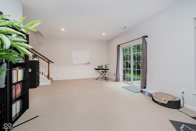 755 Ivy Ln, Carmel, IN 46032 - interior space featuring carpet flooring and recessed lighting