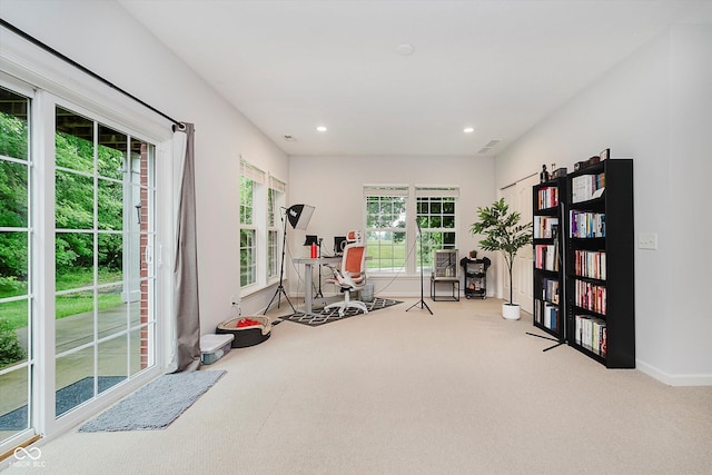 755 Ivy Ln, Carmel, IN 46032 - exercise room with carpet and recessed lighting
