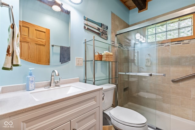 2540 S Annapolis Rd, Rockville, IN 47872 - full bathroom featuring toilet, tiled shower, and vanity