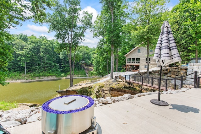 2540 S Annapolis Rd, Rockville, IN 47872 - view of patio with a water view