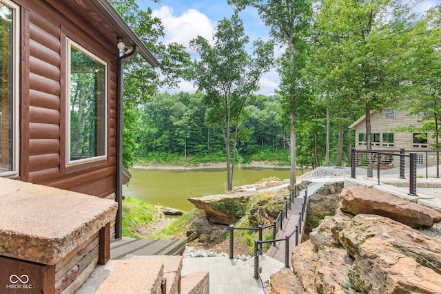 2540 S Annapolis Rd, Rockville, IN 47872 - view of patio featuring a water view