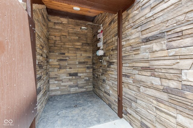 2540 S Annapolis Rd, Rockville, IN 47872 - doorway to property featuring stone siding