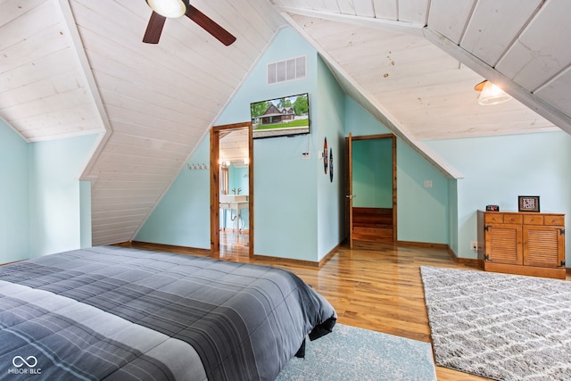 2540 S Annapolis Rd, Rockville, IN 47872 - bedroom with wood finished floors, vaulted ceiling, baseboards, and wooden ceiling