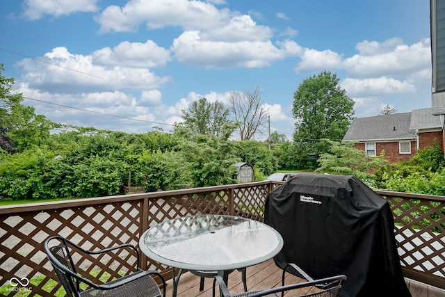 5435 E 10th St, Indianapolis, IN 46219 - balcony featuring a grill and outdoor dining space