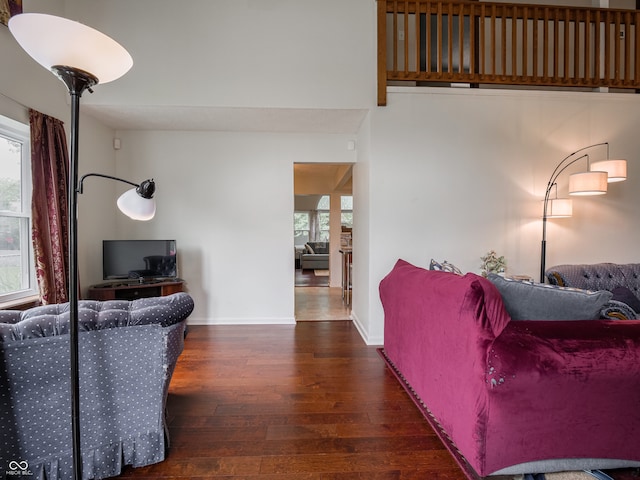 4382 Castlebay Way, Indianapolis, IN 46254 - living room featuring wood-type flooring and baseboards
