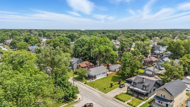 2831 N Talbott St, Indianapolis, IN 46205 - aerial view of residential area with a heavily wooded area