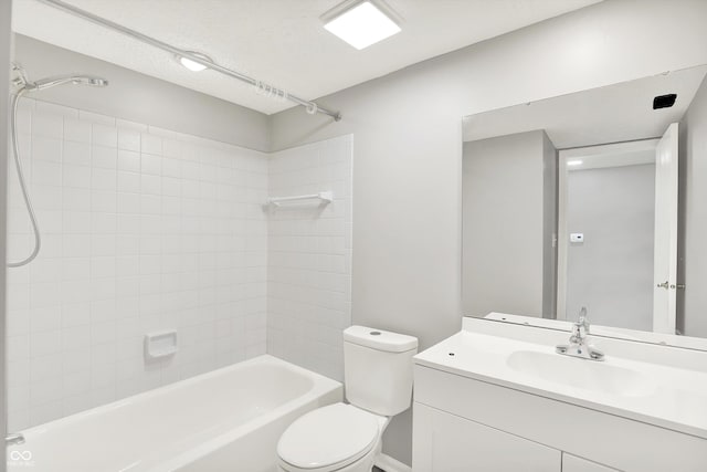 8545 La Corrida Ct, Indianapolis, IN 46227 - bathroom featuring toilet, vanity, and shower / bathtub combination