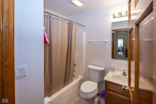 7632 Sea Crest Way N, Noblesville, IN 46062 - full bathroom with vanity, shower / bath combination with curtain, and toilet