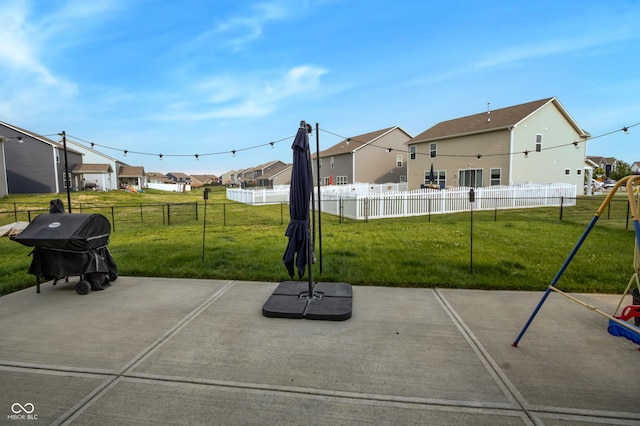 1981 Turning Leaf Dr, Franklin, IN 46131 - view of patio / terrace with a residential view and area for grilling