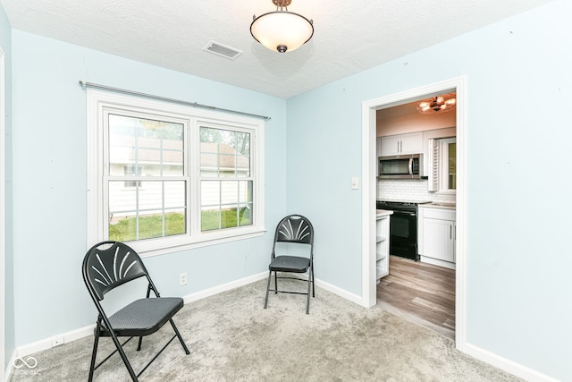713 W Cromer Ave, Muncie, IN 47303 - living area featuring light colored carpet and a textured ceiling