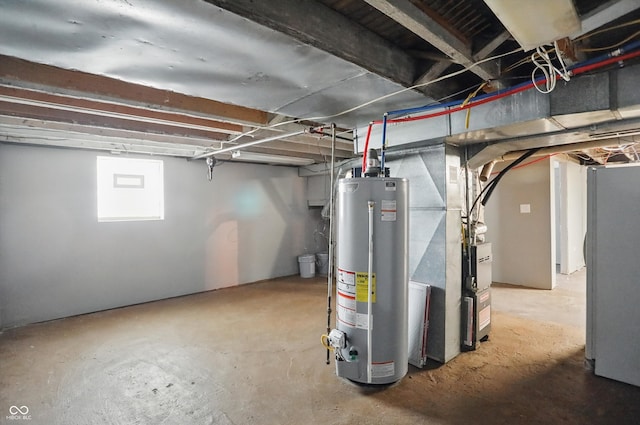 1915 Albany St, Beech Grove, IN 46107 - below grade area featuring gas water heater and heating unit