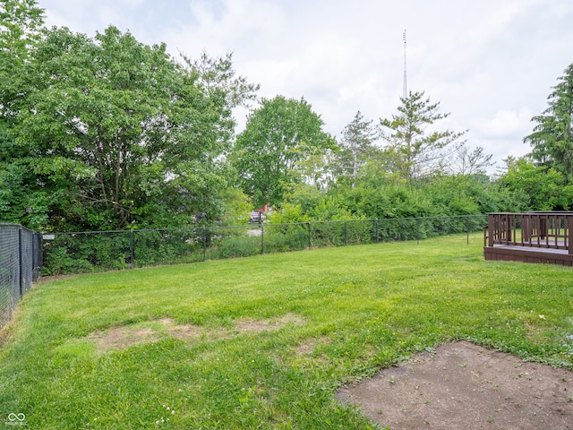 3734 Lacebark Dr, Indianapolis, IN 46235 - view of yard with a wooden deck