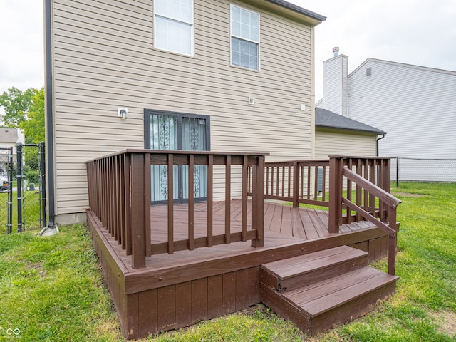 3734 Lacebark Dr, Indianapolis, IN 46235 - wooden deck featuring a gate