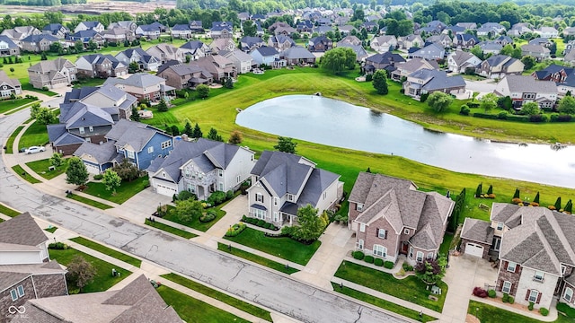 2789 W High Grove Cir, Zionsville, IN 46077 - aerial perspective of suburban area with a large body of water