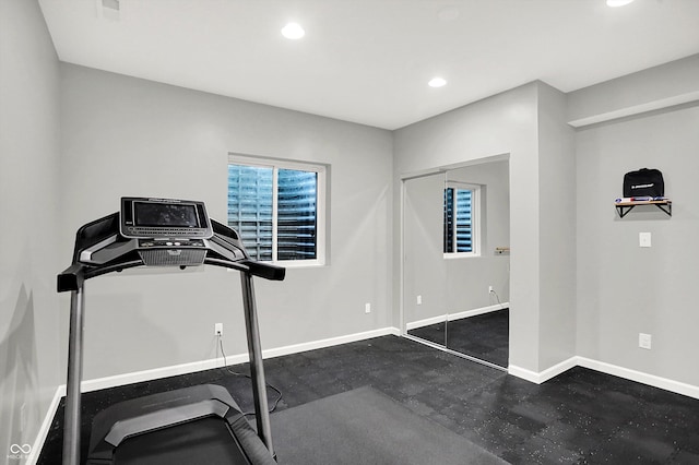 2789 W High Grove Cir, Zionsville, IN 46077 - exercise room with recessed lighting and baseboards