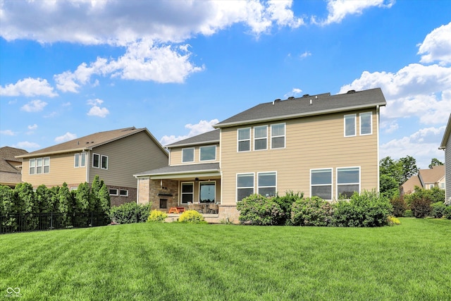 2789 W High Grove Cir, Zionsville, IN 46077 - rear view of property featuring a ceiling fan