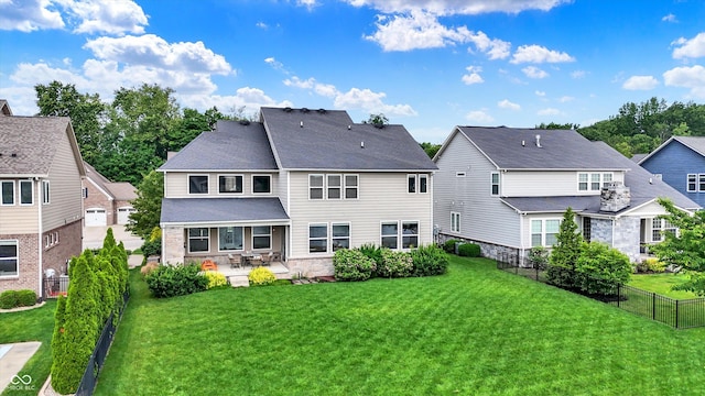 2789 W High Grove Cir, Zionsville, IN 46077 - rear view of property with a patio, a residential view, and stone siding