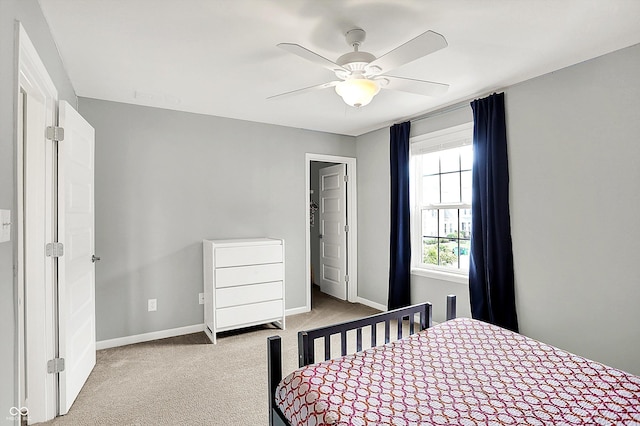 2789 W High Grove Cir, Zionsville, IN 46077 - bedroom with carpet floors and a ceiling fan