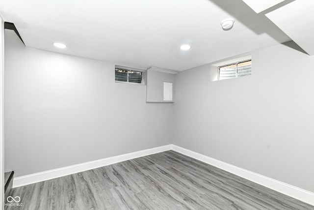 1820 Hemlock Ln, Plainfield, IN 46168 - basement featuring recessed lighting, baseboards, and wood finished floors