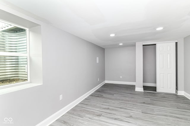 1820 Hemlock Ln, Plainfield, IN 46168 - basement featuring baseboards, recessed lighting, and wood finished floors