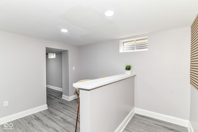 1820 Hemlock Ln, Plainfield, IN 46168 - bar area featuring wood finished floors, baseboards, and recessed lighting