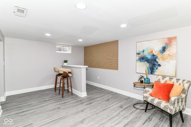 1820 Hemlock Ln, Plainfield, IN 46168 - living area with recessed lighting, wood finished floors, and baseboards