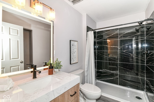 1820 Hemlock Ln, Plainfield, IN 46168 - bathroom with vanity, toilet, and shower / tub combo